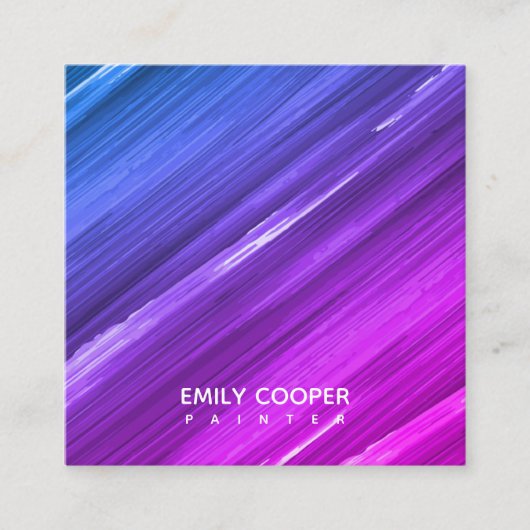 Studio für moderne Künstler Quadratische Visitenkarte (Vorderseite)