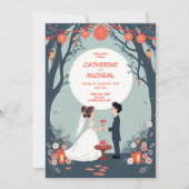 Studio Ghibli Stil personlized Wedding Einladung (Vorderseite)