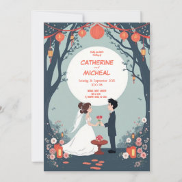 Studio Ghibli Stil personlized Wedding Einladung