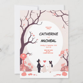 Studio Ghibli Stil personlized Wedding Einladung