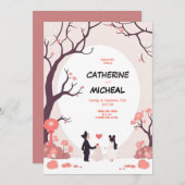 Studio Ghibli Stil personlized Wedding Einladung (Vorne/Hinten)