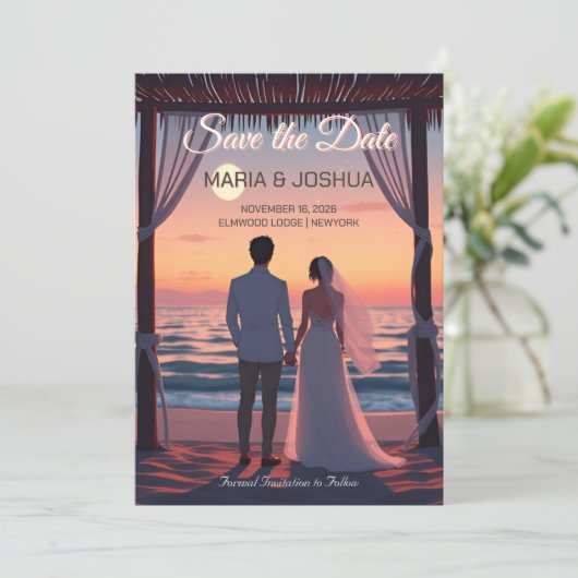 Studio Ghibli Style Save the Date Einladung (Stehend Vorderseite)