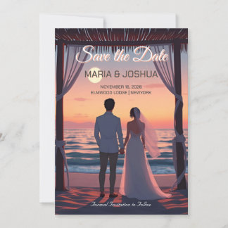 Studio Ghibli Style Save the Date Einladung