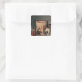 Studio in Rom Quadratischer Aufkleber (Tasche)