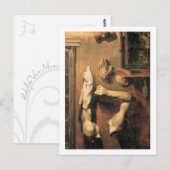 Studio Interieur mit Postkarte (Vorne/Hinten)