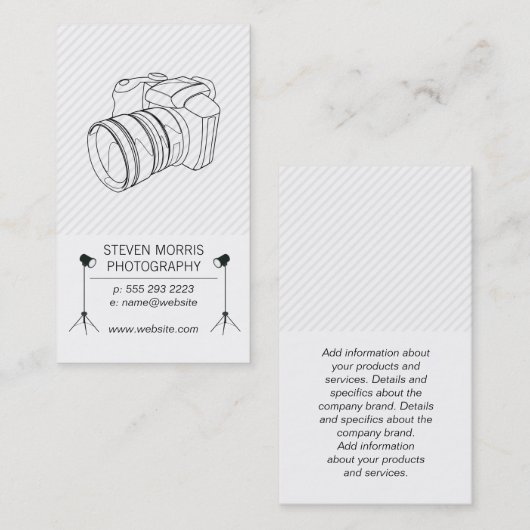 Studio Lights | Fotograf | Kamera Visitenkarte (Vorne/Hinten)