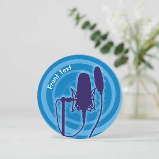 Studio Mikrofon Einladung (Stehend Vorderseite)