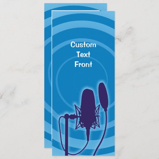 Studio Mikrofon Einladung (Vorne/Hinten)