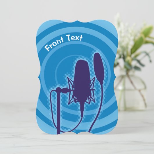 Studio Mikrofon Einladung (Stehend Vorderseite)