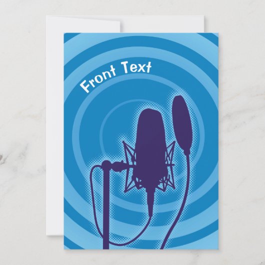 Studio Mikrofon Einladung (Vorderseite)