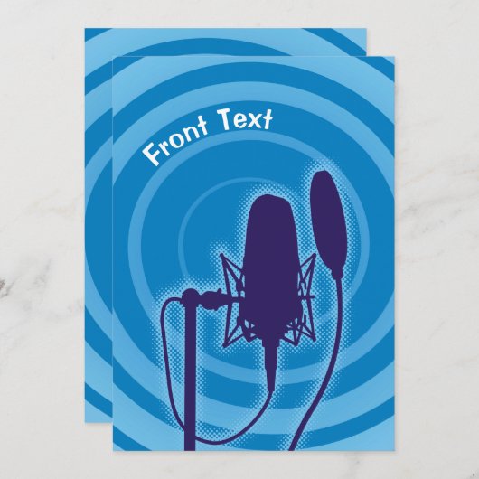 Studio Mikrofon Einladung (Vorne/Hinten)