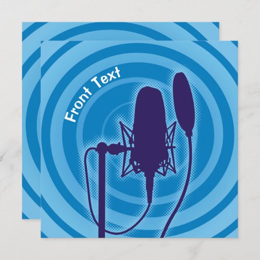 Studio Mikrofon Einladung (Vorne/Hinten)