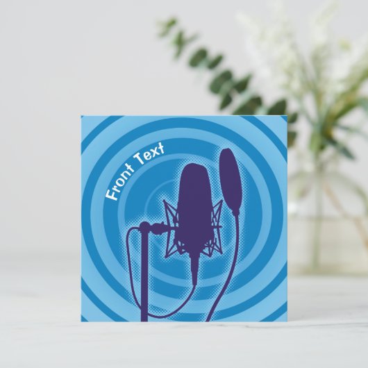 Studio Mikrofon Einladung (Stehend Vorderseite)