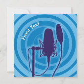 Studio Mikrofon Einladung (Vorderseite)