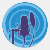 Studio Mikrofon Runder Aufkleber (Vorderseite)