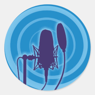 Studio Mikrofon Runder Aufkleber