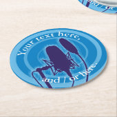 Studio Mikrofon Runder Pappuntersetzer (Angewinkelt)