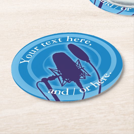 Studio Mikrofon Runder Pappuntersetzer (Angewinkelt)