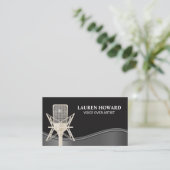 Studio Mikrofon | Sound Engineer Singer Visitenkarte (Stehend Vorderseite)