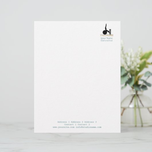 Studio Pilates - Letterhead Briefkopf (Stehend Vorderseite)