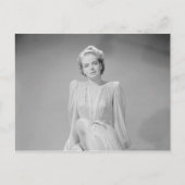 Studio-Porträt junger Frau in der Nacht Postkarte (Vorderseite)