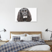 Studio-Porträt von Cocker spaniel Leinwanddruck (Insitu (Schlafzimmer))
