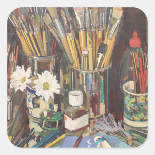 Studio Still Life 2012 Quadratischer Aufkleber