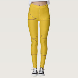 Studio to Street Minimales Muster   Gelb Modern Leggings
