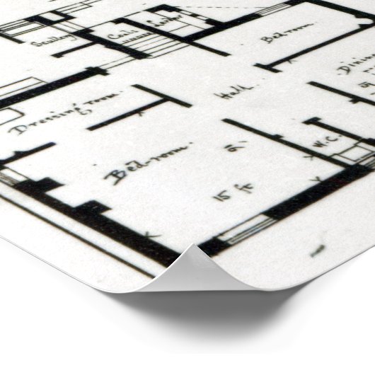 Studio und Hütte für Miss Rosa Corder Poster (Ecke)