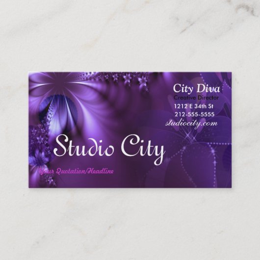 Studio-Visitenkarte Terminkarte (Vorderseite)