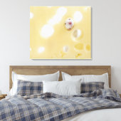 Studioaufnahme mit weißer Maus durch Loch Leinwanddruck (Insitu (Schlafzimmer))