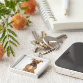 Studioporträt amerikanischen Pitbullwelpen 3 Schlüsselanhänger (Seite)