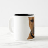 Studioporträt amerikanischen Pitbullwelpen 3 Zweifarbige Tasse (Vorderseite Links)