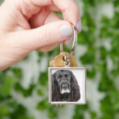 Studioporträt von cocker spaniel schlüsselanhänger (Hand)