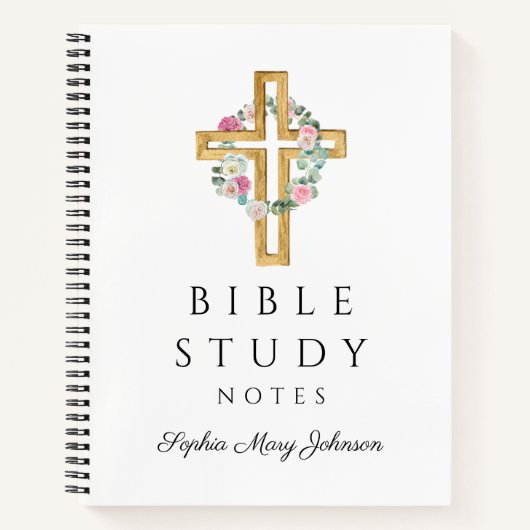 Studium der Blumenschrift in der religiösen Kreuzb Notizblock (Vorderseite)