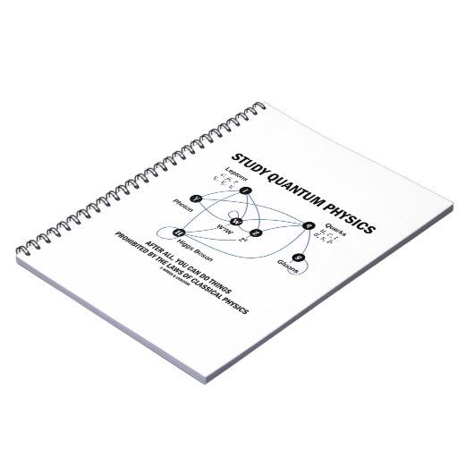 Studium der Quantenphysik Notizblock (Linke Seite)