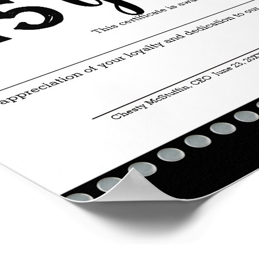 Studium des universellen Mitarbeiterjubiläums Poster (Ecke)