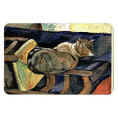 Studium einer Katze, Kunstmalerei Magnet (Horizontal)