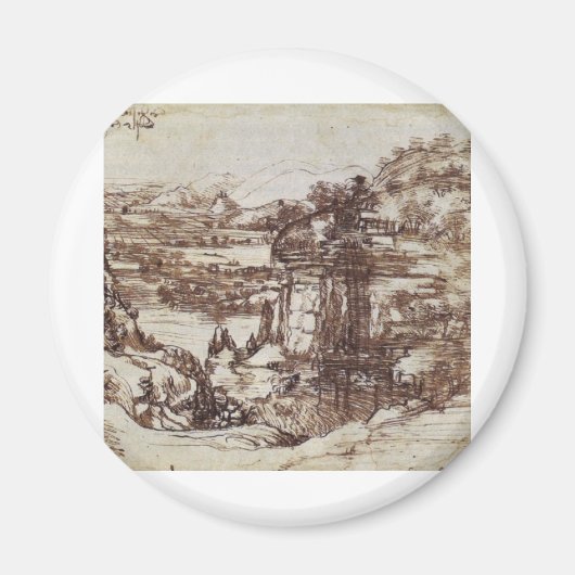 Studium einer toskanischen Landschaft. Magnet (Vorne)