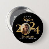 Studium eines Fotos und Namens 2024 Button (Vorne & Hinten)