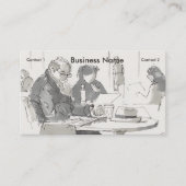 Studium im zeichnend Café Visitenkarte (Vorderseite)