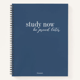 Studium jetzt stolz sein später moderne dunkelblau notizblock