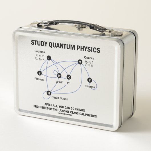 Studium Quantenphysik Higgs-Field-Modell Metall Brotdose (Rückseite)
