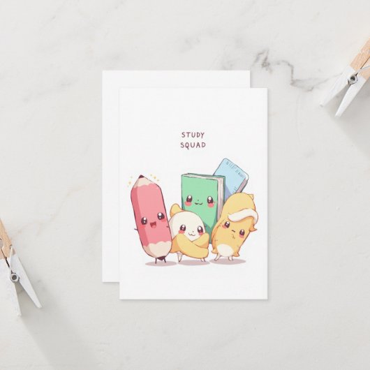 Studium Squad Zurück zur Schule Karte (Vorderseite/Rückseite Beispiel)