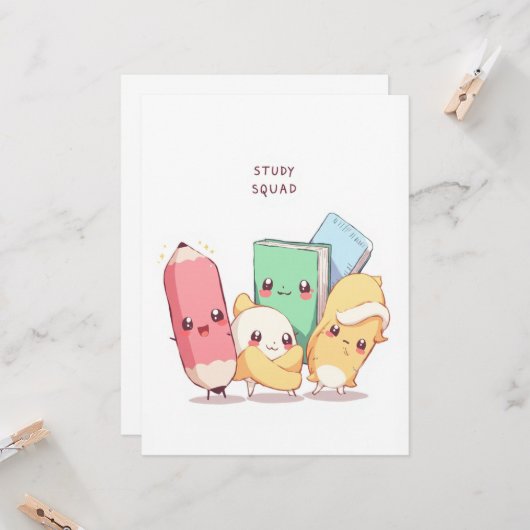 Studium Squad Zurück zur Schule Karte (Vorderseite/Rückseite Beispiel)