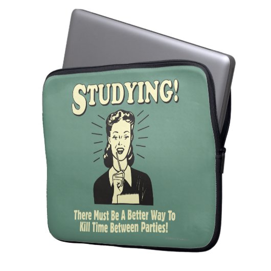 Studium: Tote Zeit Laptopschutzhülle (Vorderseite Links)