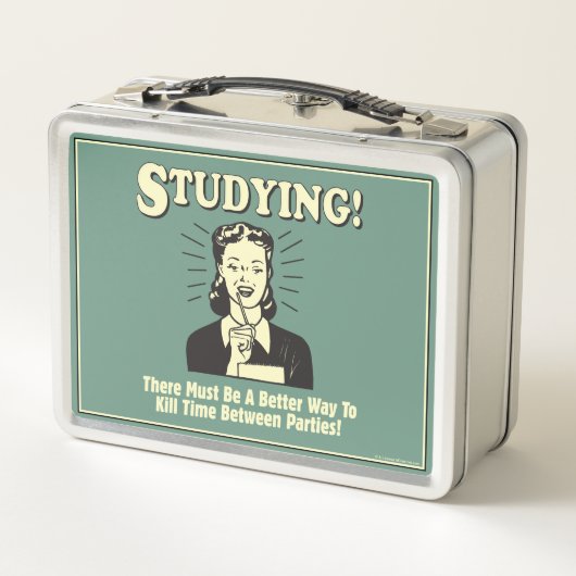 Studium: Tote Zeit Metall Brotdose (Rückseite)