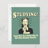 Studium: Tote Zeit Postkarte (Vorne/Hinten)