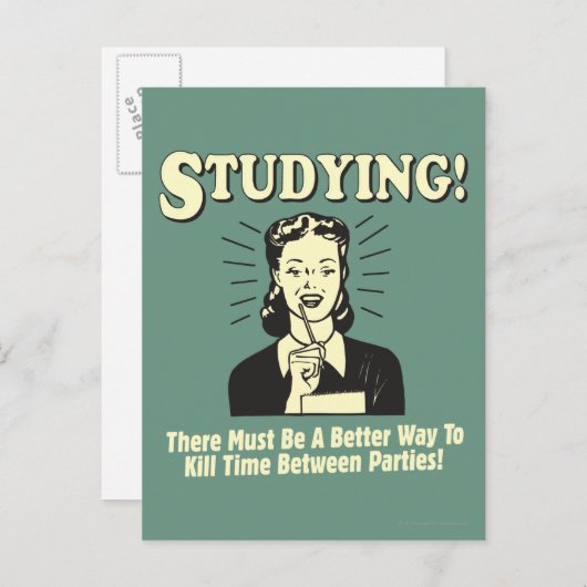 Studium: Tote Zeit Postkarte (Vorne/Hinten)