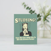 Studium: Tote Zeit Postkarte (Stehend Vorderseite)